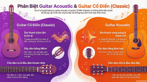 Phân Biệt Sự Khác Nhau Giữa Đàn Guitar Acoustic Và Guitar Classical